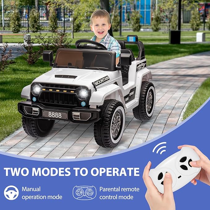 Hetoy 12V Kids Ride On Truck Car, Battery Powered Electric Car w/Parent Remote Control 3 Speeds, 4 Wheeler