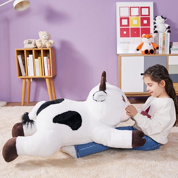 IKASA Giant Cow Stuffed Animal Plush Toy,30" Large Cow Cute Jumbo Soft Toys