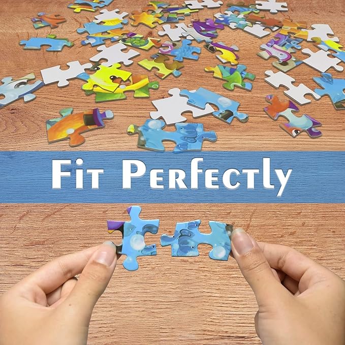 HUADADA Jigsaw Puzzles for Kids 100 Pieces, World Map Floor Toys Montessori Games Learning Education Activities Birthday Gifts for Toddlers Boys Girls Ages 5 6 7 8+ Years Old (15"x10") 1:1 Poster