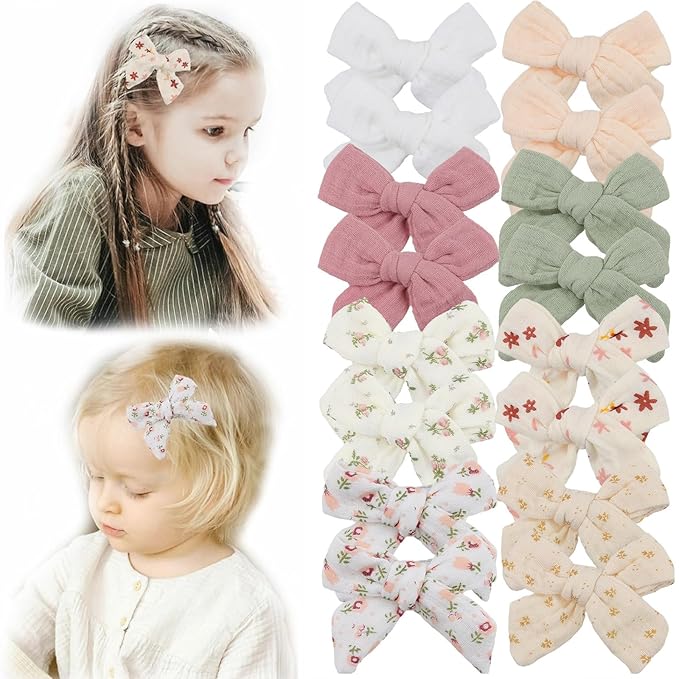 Baby Hair Clips Flower Patterns Toddler Hair Bows Clips Hair