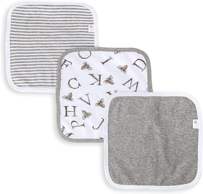 Washcloths, Absorbent Knit Terry 100% Organic