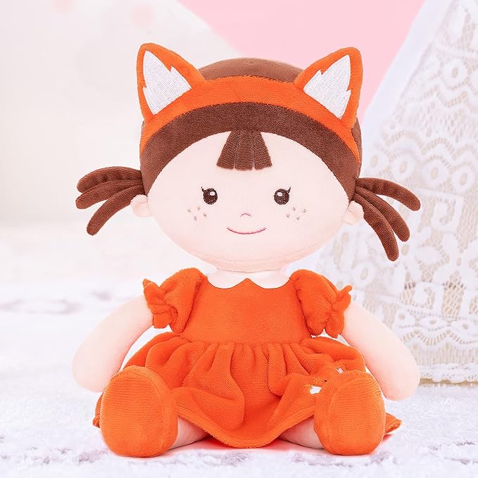Onetoo First Baby Doll Plush Rag Doll Sleeping Cuddle Buddy Dress14(Milly Series)