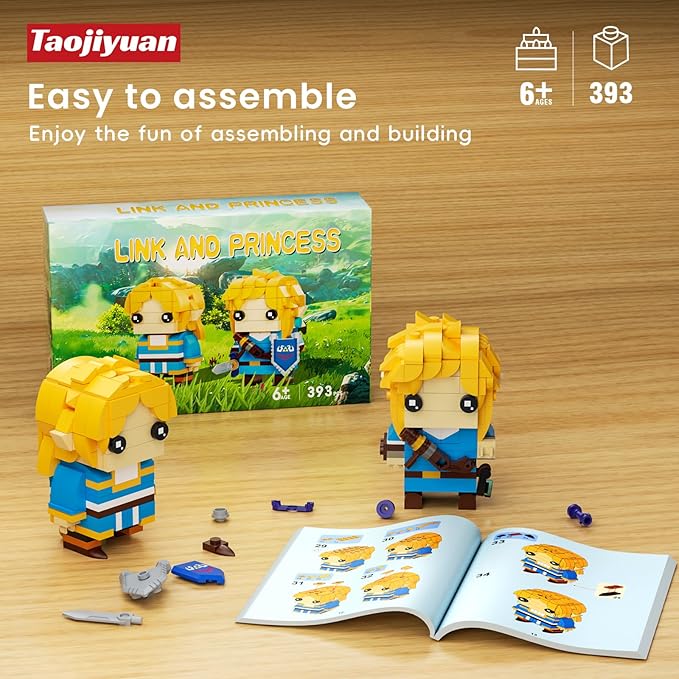 Link and Princess Building Block Kits BOTW Link Figure (393pcs)