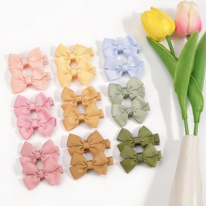 C횋LLOT Baby Hair Clips, 50PCS 2" Fully Lined Hair Bows for Girls