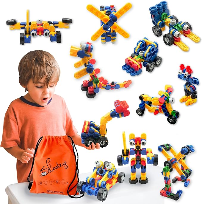 Skoolzy Klikio 8 in 1 Construction Building Engineering Toys 98 7+, Includes