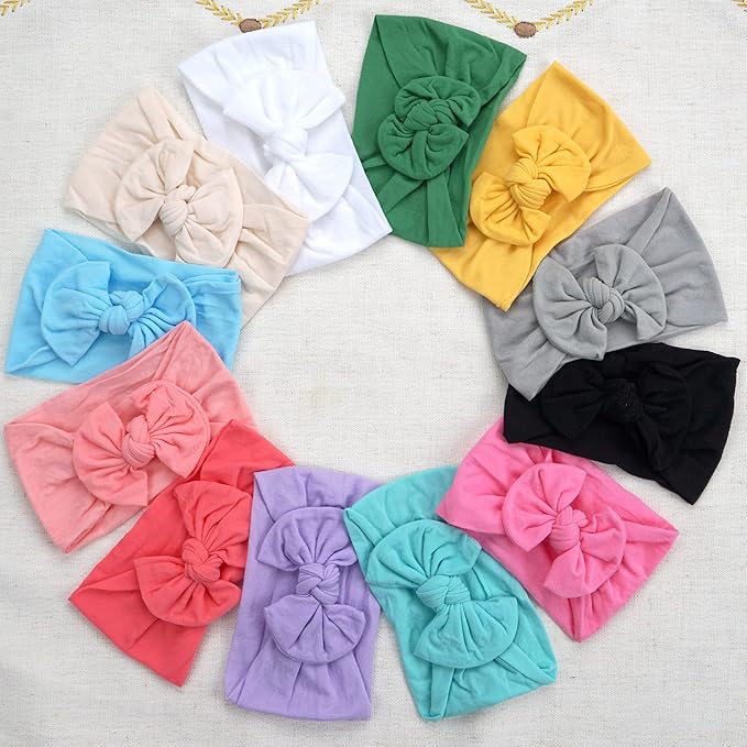C횋LLOT Super Stretchy Soft Knot Headbands with Hair Bows Head