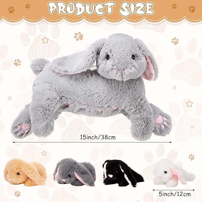 HyDren Nursing Bunny Stuffed Animal Plush Toys 15 Inch Plush 4 Stuffed