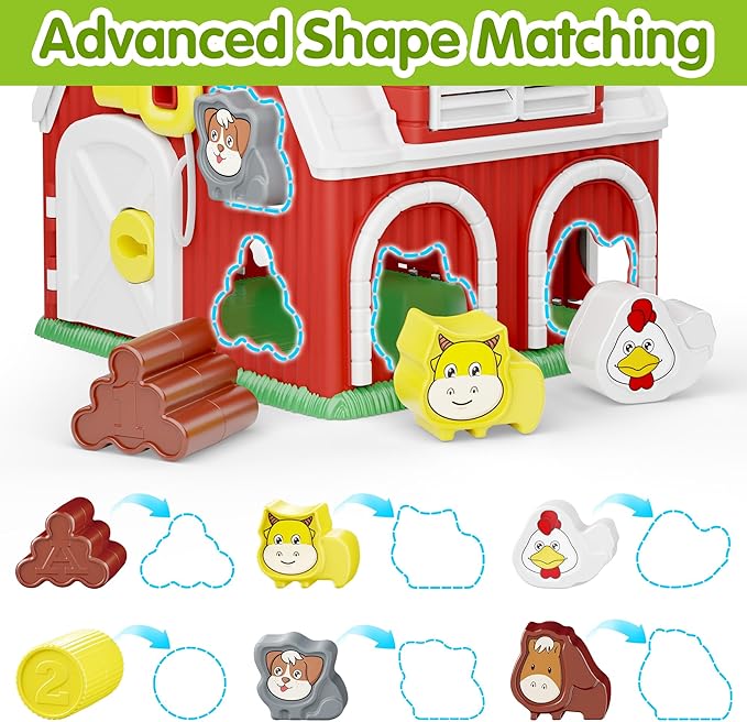 iPlay, iLearn Shape Sorter Baby Toys for 1 Year Old Boys 12 18 24 Months 1st Birthday 2 3