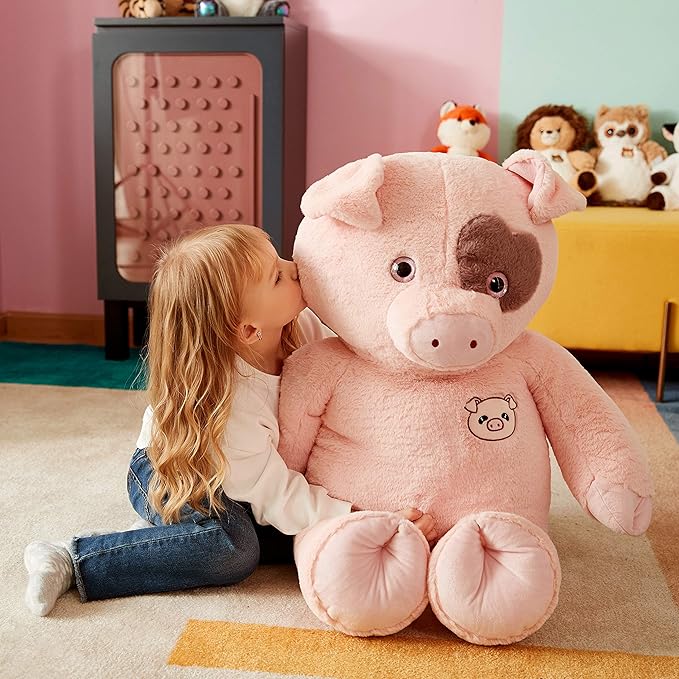IKASA Stuffed Toy Jumbo Pig, 30'' Plush Animal