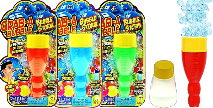 JA-RU Grab a Bubble Storm Touchable Bubbles Blowing Toy (3 Bulk.1508-3A