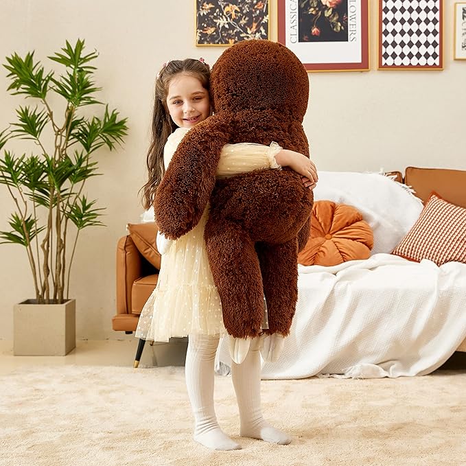 IKASA Giant Sloth Stuffed Animal Hanging Three Toed 30" Plush Toy,Large Big Jumbo Soft Toys