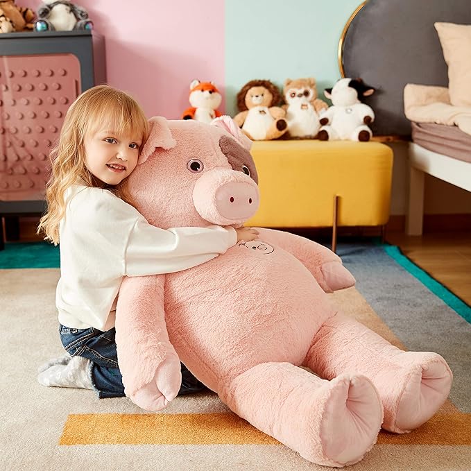 IKASA Stuffed Toy Jumbo Pig, 30'' Plush Animal