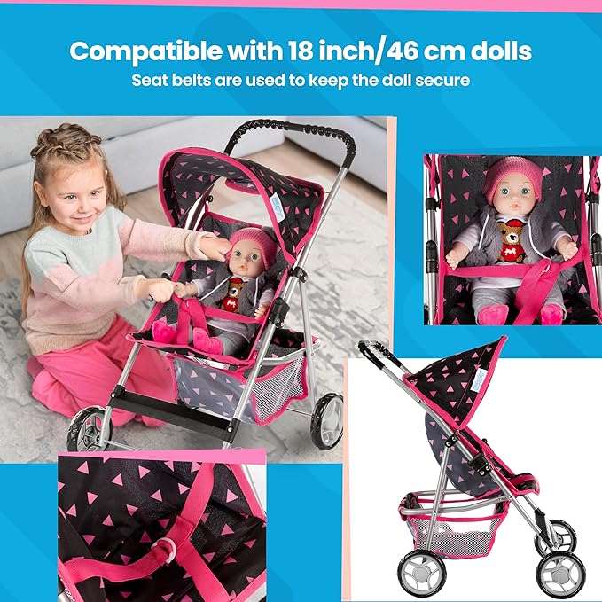 Baby Doll Stroller | Baby Stroller Toy 22.05 inches 1-3 | KP0280R