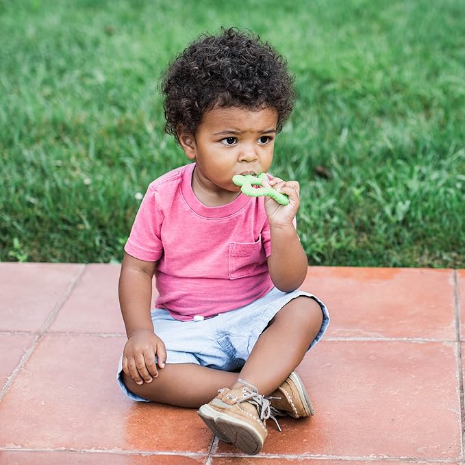 green sprouts Front & Side Teether made from Silicone | Soothes & massages baby's front & side gums & teeth