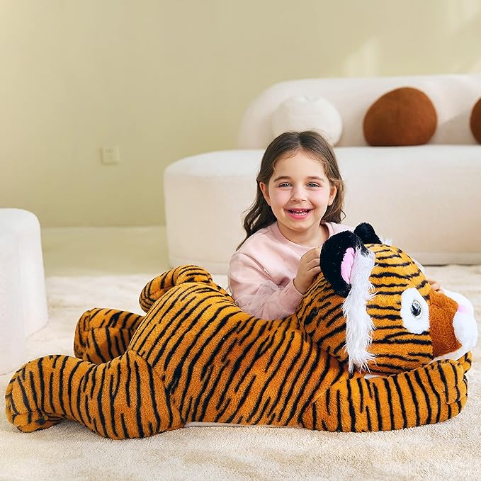 IKASA Giant Tiger Stuffed Animal Plush Toy,Large Cute 30" Jumbo Soft Toys