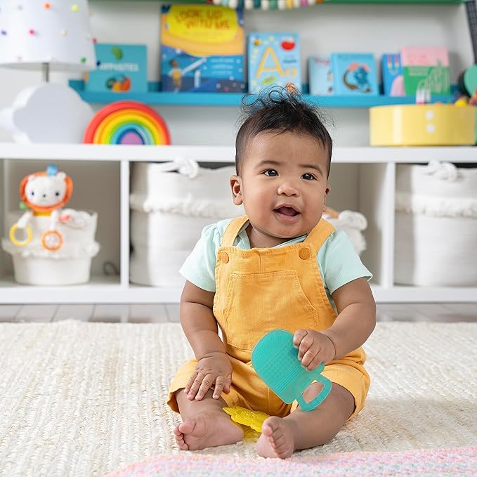 Bright Starts Sunny Soothers 2pk Multi-Textured Bpa Free Baby Teethers 3 Months+
