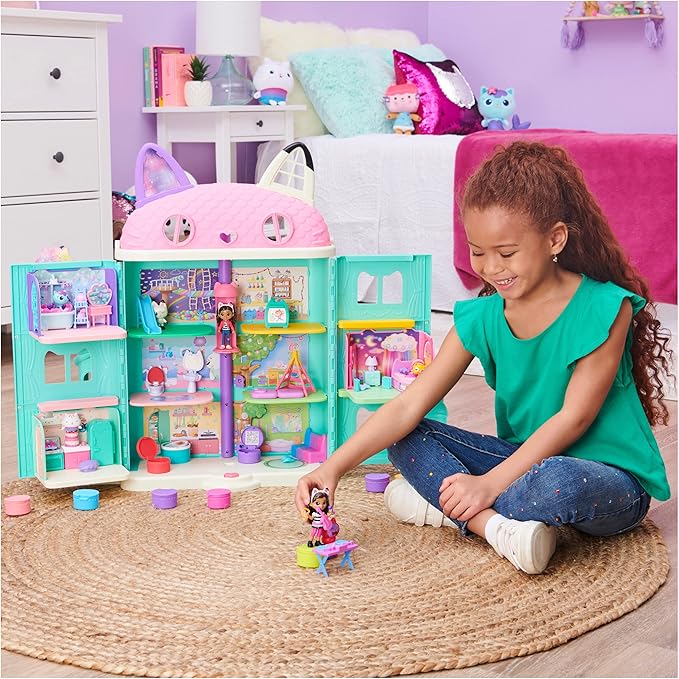 Gabby's Dollhouse, Kitty Karaoke Set with 2 Toy Figures 2 Accessories, 3 and