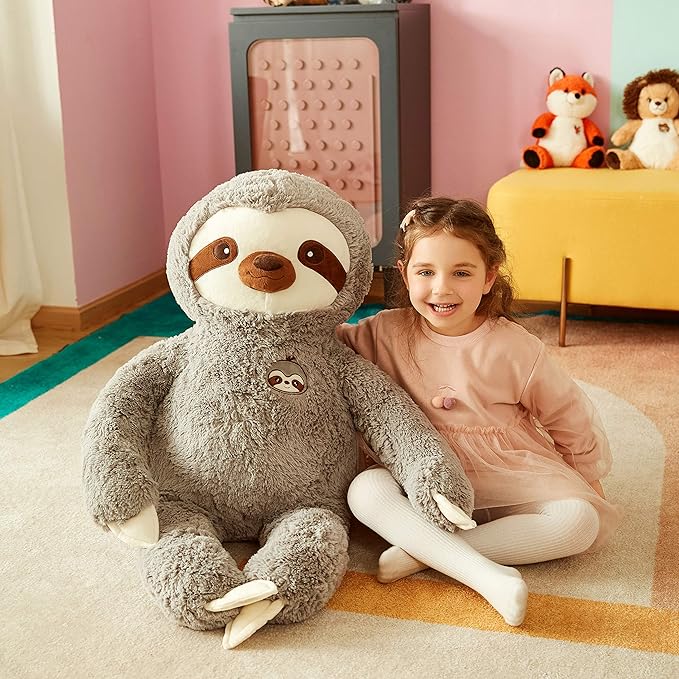 IKASA Large Sloth Stuffed Animal Plush Bradypode Toy for Children 30 inches)