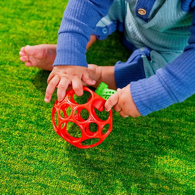 Bright Starts Oball Easy Grasp Red Apple Teether Toy, Hold My Own Collection