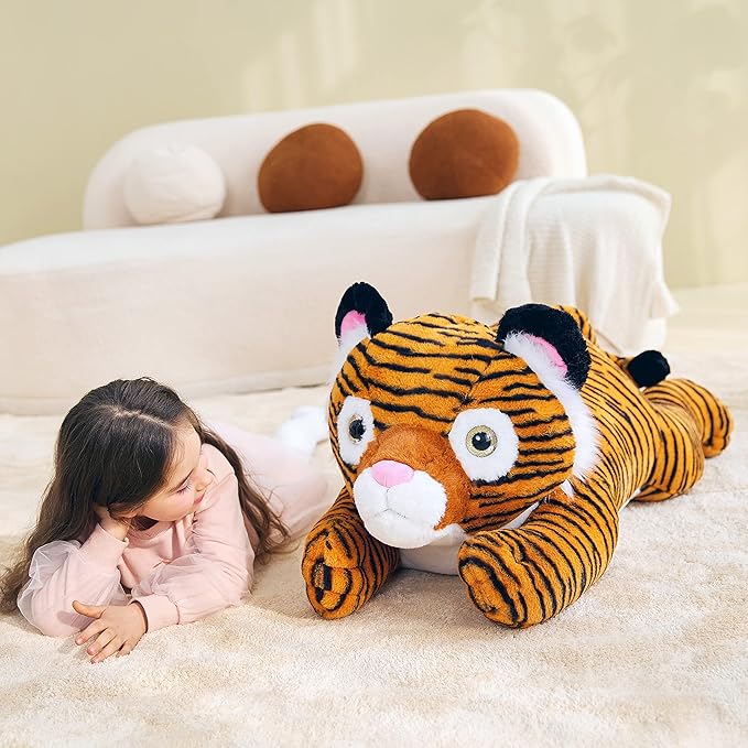 IKASA Giant Tiger Stuffed Animal Plush Toy,Large Cute 30" Jumbo Soft Toys