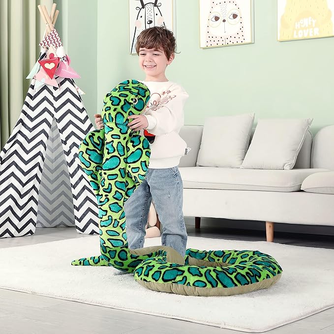 IKASA Giant Snake Stuffed Animal Plush Toy,106" Large Cobra Cute Jumbo Soft Toys