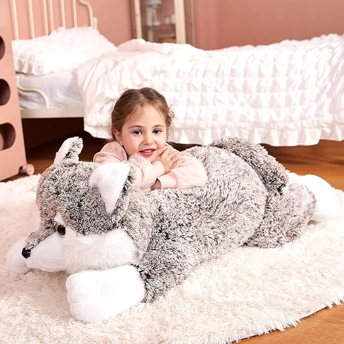 IKASA Giant Wolf Stuffed Animal Plush Toy, 30 Inches Big