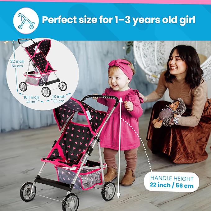 Baby Doll Stroller | Baby Stroller Toy 22.05 inches 1-3 | KP0280R