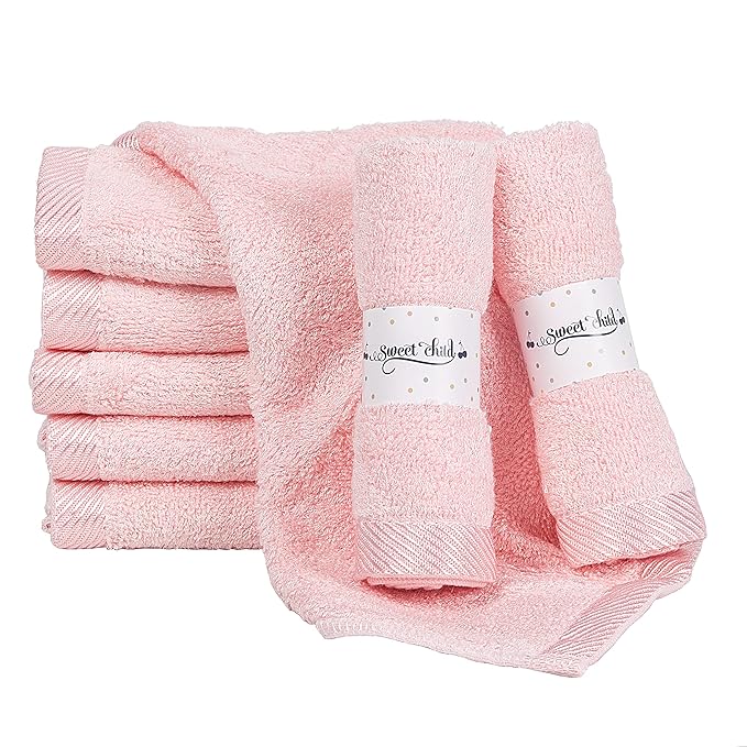 Sweet Child 8-Pack Baby Washcloths - Super Soft Rayon Washcloth, Baby Wash Cloths