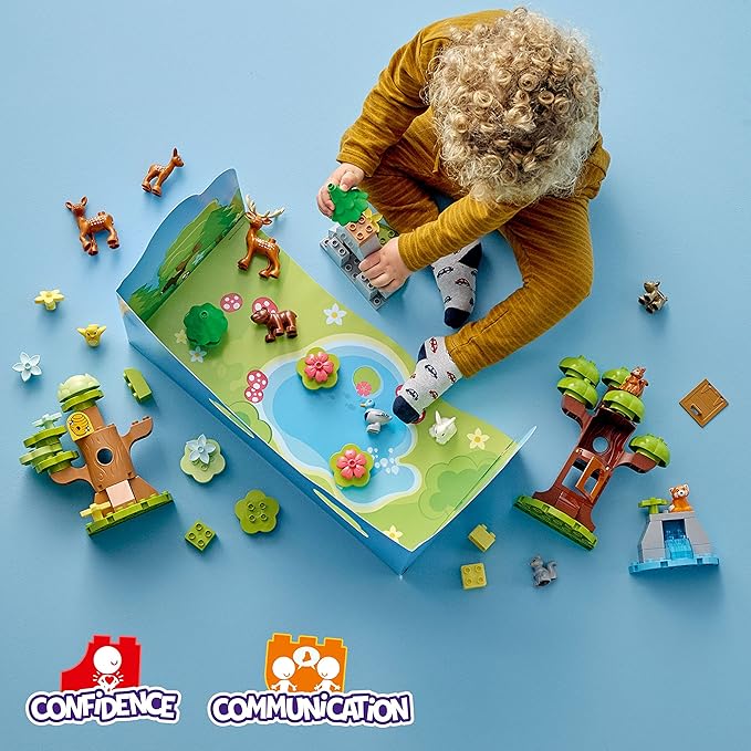LEGO DUPLO Wild Animals of Europe 10979, Preschool Learning Toys for Toddlers 2 Plus Years Old with Deer