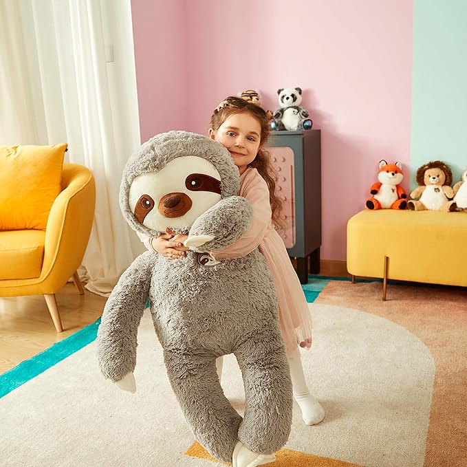 IKASA Large Sloth Stuffed Animal Plush Bradypode Toy for Children 30 inches)