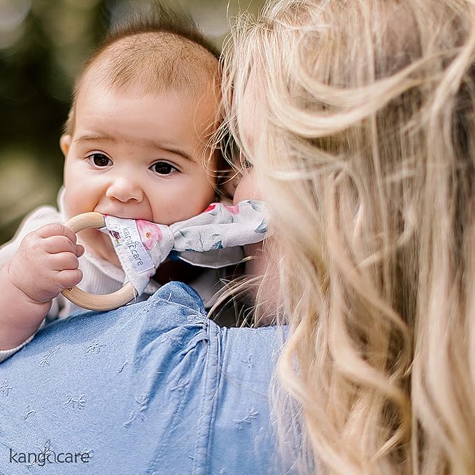 Kanga Care Baby Soft Muslin Sensory Crinkle Bunny Ear Wood