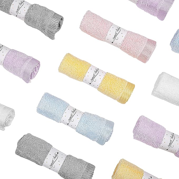 Sweet Child 8-Pack Baby Washcloths -Super Soft Rayon Washcloth, Baby Wash Cloths for Newborn