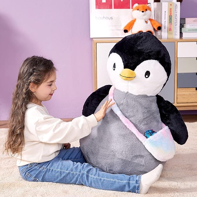 IKASA Giant Penguin Stuffed Animal Plush Toy, 23" Big Cute