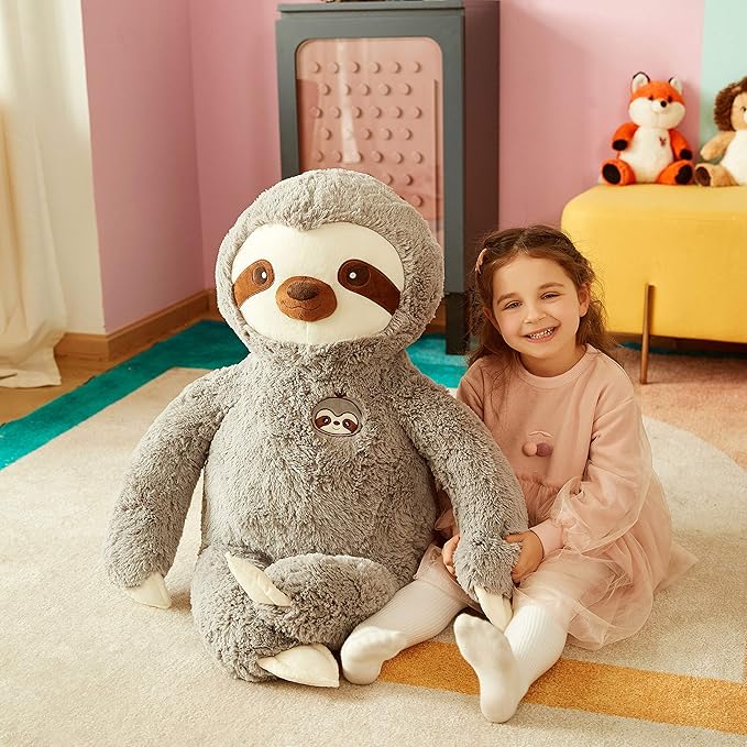 IKASA Large Sloth Stuffed Animal Plush Bradypode Toy for Children 30 inches)