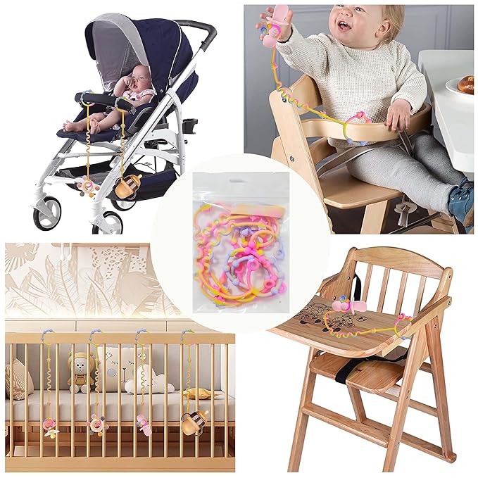 Toy Straps for Baby,RTMOK Silicone Setpacifier Clip