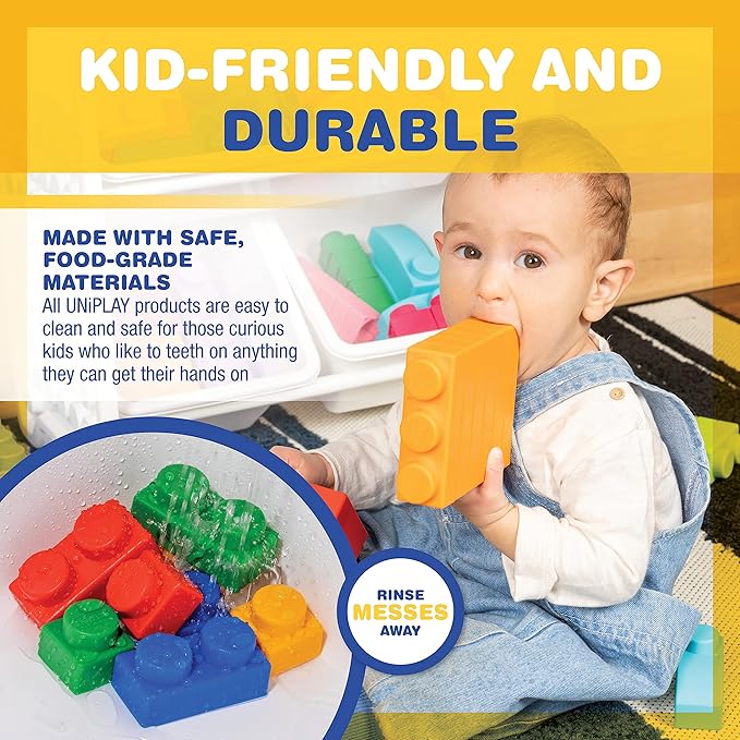 UNiPLAY Plus Soft Building Blocks — Creativity Toy, Educational Play (80-Piece Set)