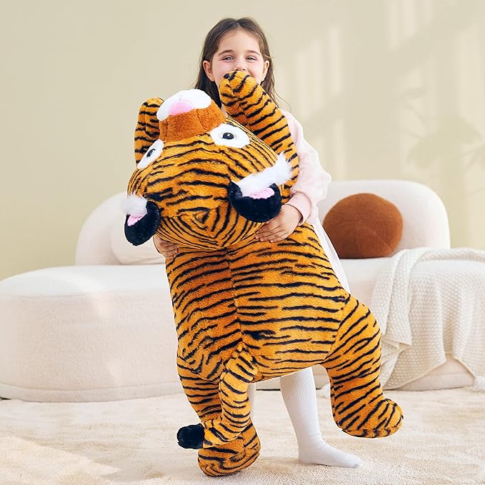 IKASA Giant Tiger Stuffed Animal Plush Toy,Large Cute 30" Jumbo Soft Toys