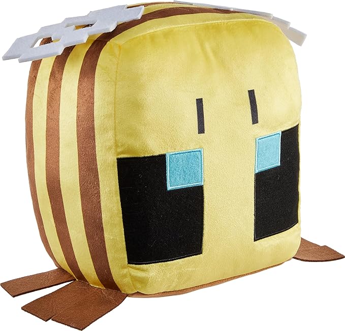 Minecraft Cuutopia Bee Plush, 10-inch Soft Rounded Pillow Doll