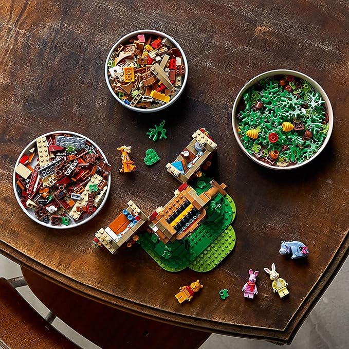 LEGO Ideas Disney Winnie The Pooh 21326 Building Set - Home Décor Collectible Gift with Piglet Minifigure and Eeyore Figure, Pooh Bear House Opens for Easy Access