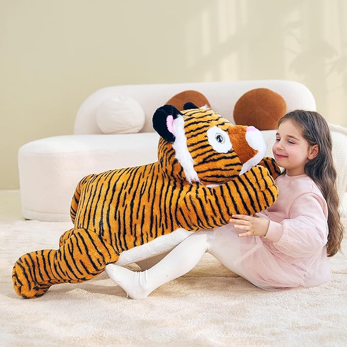 IKASA Giant Tiger Stuffed Animal Plush Toy,Large Cute 30" Jumbo Soft Toys