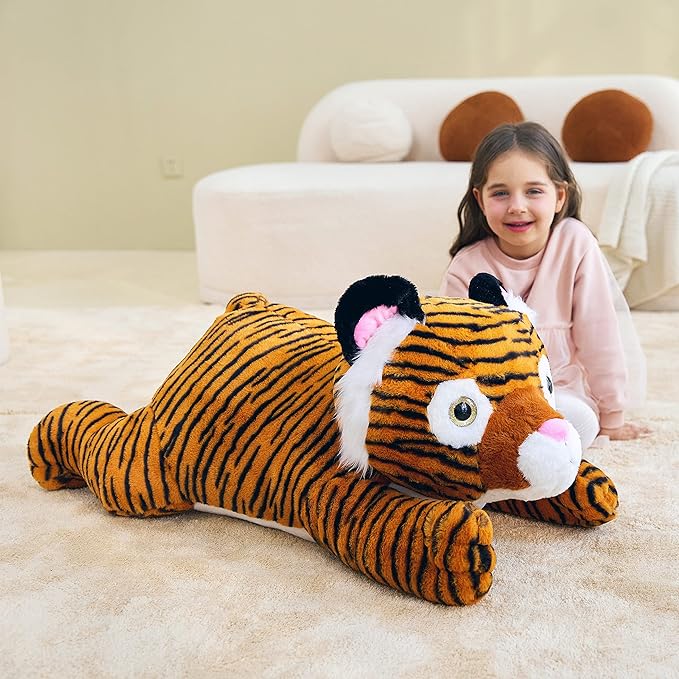 IKASA Giant Tiger Stuffed Animal Plush Toy,Large Cute 30" Jumbo Soft Toys
