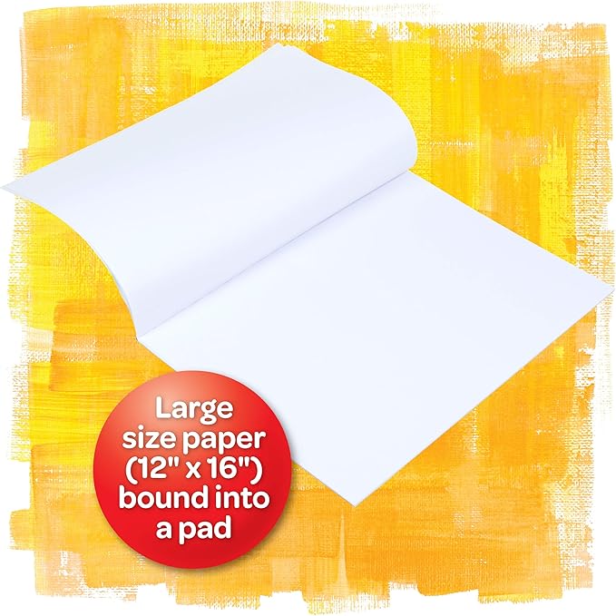 Crayola Giant Marker and Watercolor Pad, Kids Art Supplies, Gift , White includes 1 Pad (25 sheets)