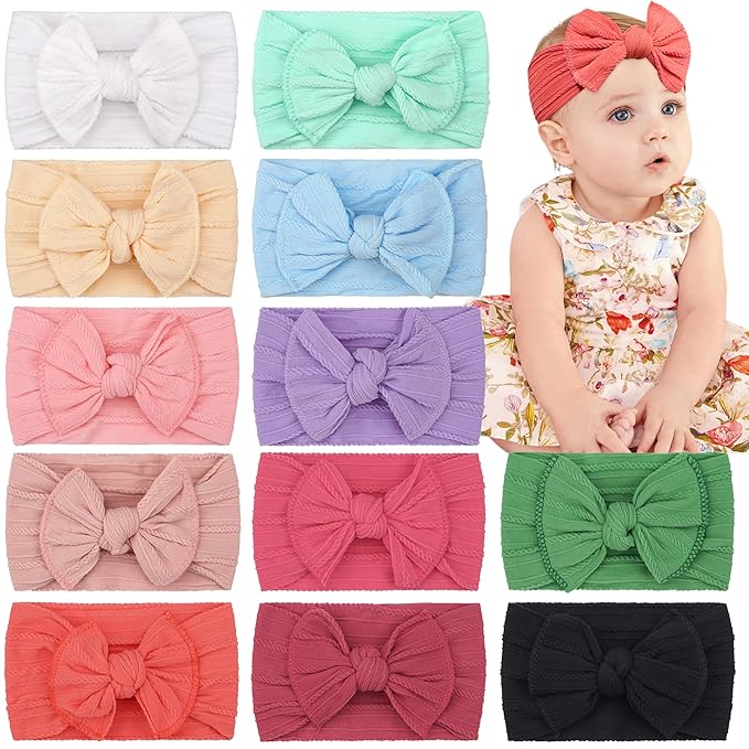 C횋LLOT Super Stretchy Soft Knot Headbands with Hair Bows Head