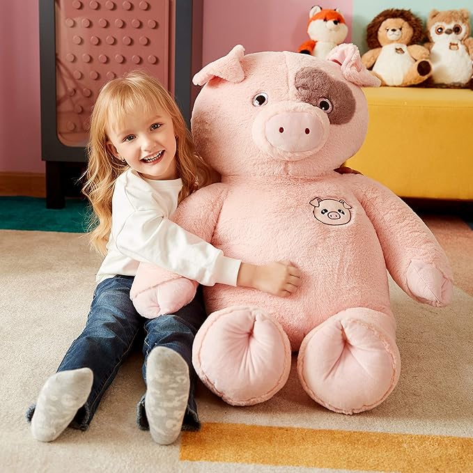 IKASA Stuffed Toy Jumbo Pig, 30'' Plush Animal
