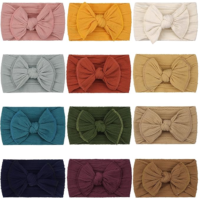 C횋LLOT Super Stretchy Soft Knot Headbands with Hair Bows Head