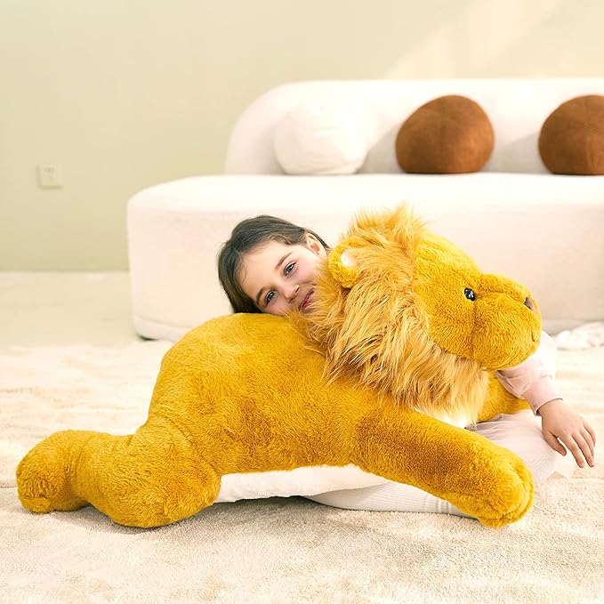 IKASA Large Lion Stuffed Animal Plush Toy,30" Giant Lion Cute Jumbo Soft Toys