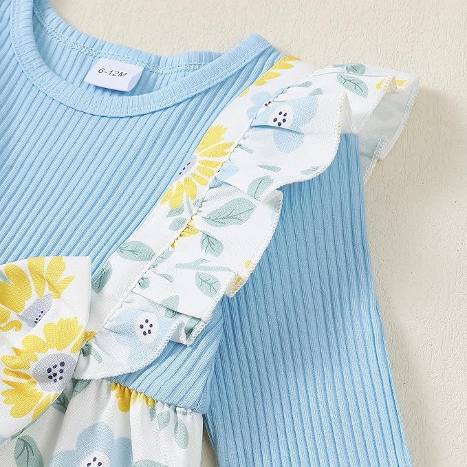 Newborn Baby Girls One Piece Romper Jumpsuit Cute Floral Print