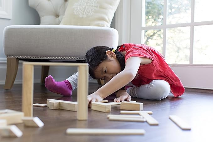 8 Piece Tegu Pocket Pouch Magnetic Wooden Block Set, Natural