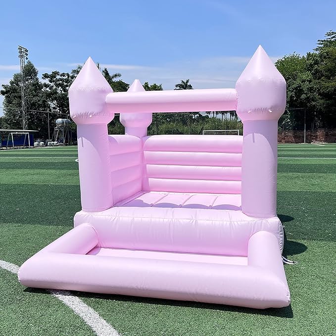 Pink Bounce House with Ball Pit 120x96x96 inch Commercial Grade 100% PVC 10x8x8FT)