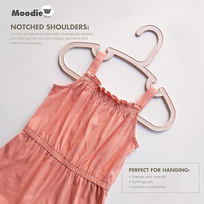 Recycled Plastic Kids Hangers | 13.5" Heavy Duty Kids Clothes Hangers | Bulk Pack Childrens Hangers, Large Child Hangers | Toddler Hangers (2-12yrs | 25 Pack, Pink)